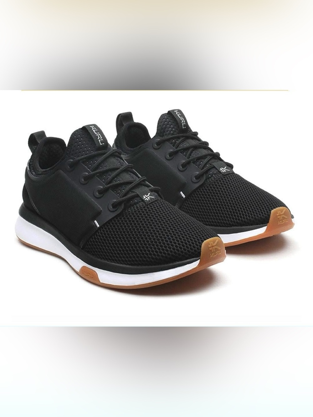 KURU Atom Cloud Women’s Sneakers Black White Gum Size 7.5